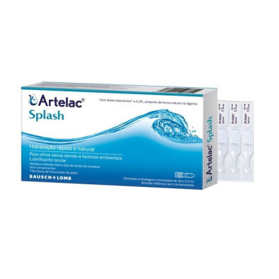 Artelac Splash Monodose Colirio 0,5mLx30 | Farmácia d'Arrábida