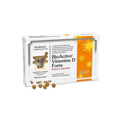 BioActivo Vitamina D Forte Cápsulas x80