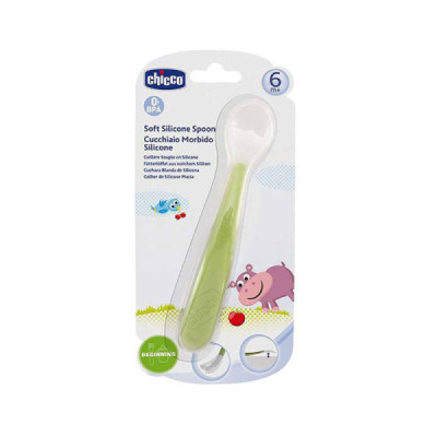 Chicco Colher de Silicone Verde 6M+