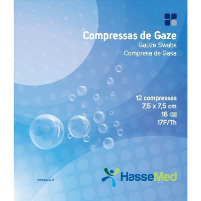 Compressa Hassemed Gaze 16C 7,5X7,5Cmx12 | Farmácia d'Arrábida