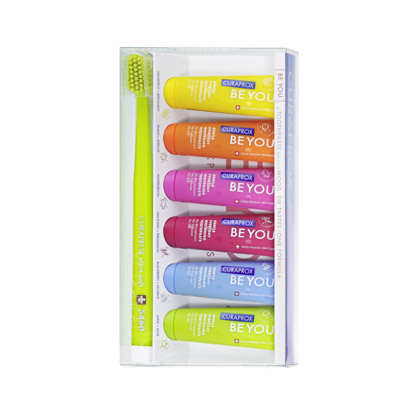 Curaprox Kit 6 Pastas De Dentes Branqueadoras Be You Escova De Dentes Curaprox Kit 6 Pastas De Dentes Branqueadoras Be You Escova De Dentes
