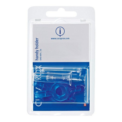 Curaprox Handy Holder Kit Cabo De Escovilhão Uhs 409 Azul 3 Unidade(S) + Capa Protetora 3 Unidade(S)