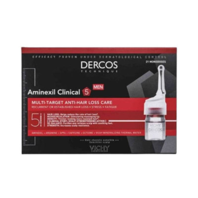 Dercos Aminexil Clinical 5 Homem 21 Monodoses | Farmácia d'Arrábida