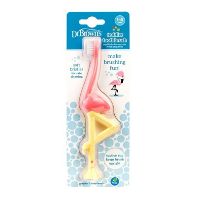 Dr. Browns Escov Dent Flamingo 1-4 Anos | Farmácia d'Arrábida
