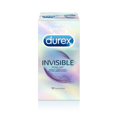 Durex Invisible Extra Lubrificado X12