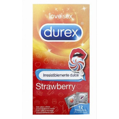 Durex Strawberry X 12 | Farmácia d'Arrábida