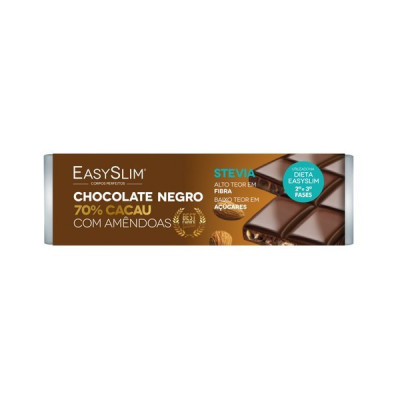 Easyslim Chocolat Negro 70% Cacau Amend 30G | Farmácia d'Arrábida