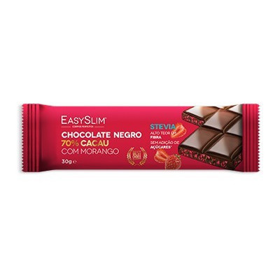 Easyslim Chocolat Negro 70% Morango 30G