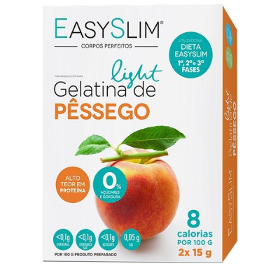 Easyslim Gelatina Pessego Saq 15Gx2 | Farmácia d'Arrábida