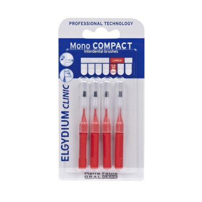 Elgydium Clinic Escovilhão Compact Mono Vermelho Pack 4x | Farmácia d'Arrábida