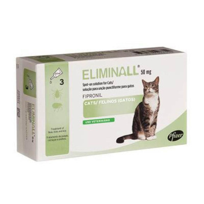 Eliminall 50 Gato Solução Uncao 0,5mL X 3 Solução Unção Punctif