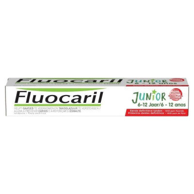Fluocaril Junior Gel Dentífrico Frutos Vermelhos 6-12A 75ml | Farmácia d'Arrábida