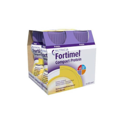 Fortimel Compact Protein Banana 4x125ml | Farmácia d'Arrábida