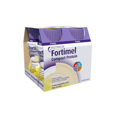 Fortimel Compact Protein Baunilha 4x125ml | Farmácia d'Arrábida