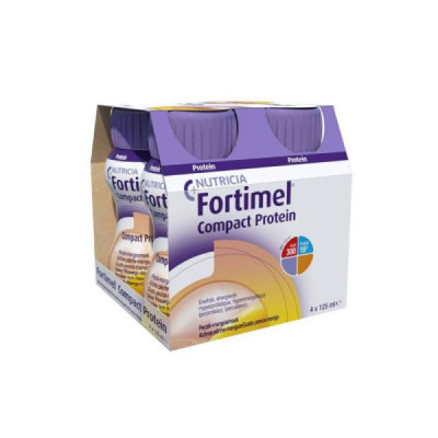 Fortimel Compact Protein Pêssego-Manga 4x125ml  | Farmácia d'Arrábida