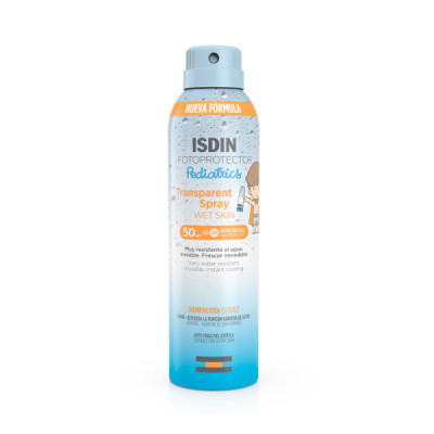 Isdin Fotoprotector Pediatrics Transparent Spray Wet Skin FPS50 250ml | Farmácia d'Arrábida
