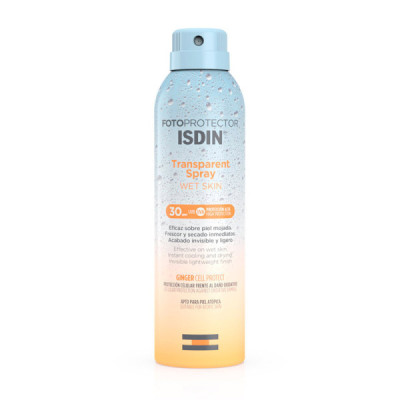 Isdin Fotoprotector Transparent Spray Wet Skin FPS30 250ml | Farmácia d'Arrábida