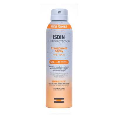 Isdin Fotoprotector Transparent Spray Wet Skin FPS50 250ml | Farmácia d'Arrábida