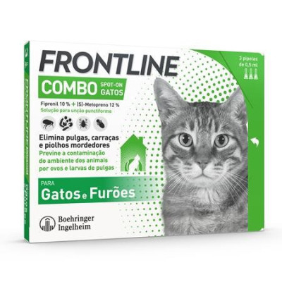 Frontline Combo Solução Top Gato 0,5 mL X 3