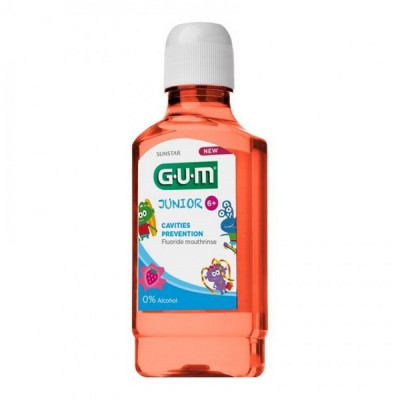 Gum Junior Colutorio Morango 300mL | Farmácia d'Arrábida