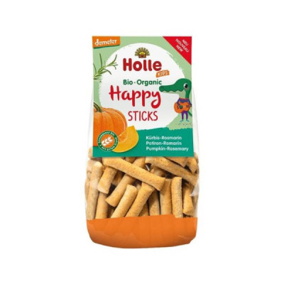 Holle Bio Happy Sticks Abóbora E Alecrim 100g +3A | Farmácia d'Arrábida