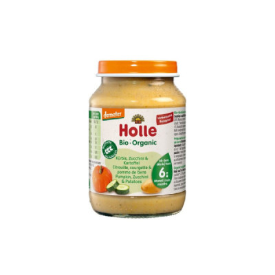 Holle Bio Puré Batata Abóbora e Curgete 190g +6M