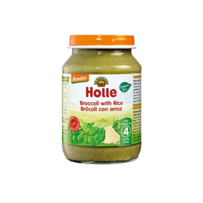 Holle Bio Pure Brocolo+Arroz 190g +4M | Farmácia d'Arrábida