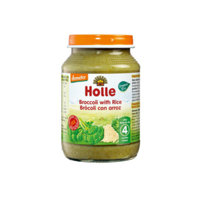 Holle Bio Pure Brocolo+Arroz 190g +4M