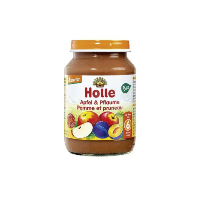 Holle Bio Puré De Maçã E Ameixa 190g +6M | Farmácia d'Arrábida