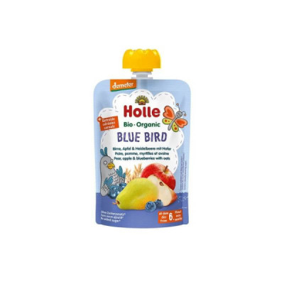Holle Bio Blue Bird Puré Frutos 100g +6M | Farmácia d'Arrábida