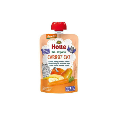 Holle Bio Carrot Cat Puré Frutos 100g +6M | Farmácia d'Arrábida