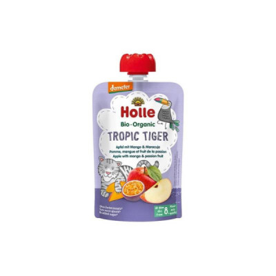 Holle Bio Tropic Tiger Puré Frutos 100g +8M | Farmácia d'Arrábida