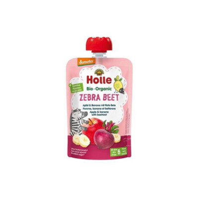 Holle Bio Zebra Beet Puré Frutos 100g +6M