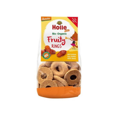 Holle Bio Fruity Rings Snack Rodelas Tâmaras 125g +3A | Farmácia d'Arrábida