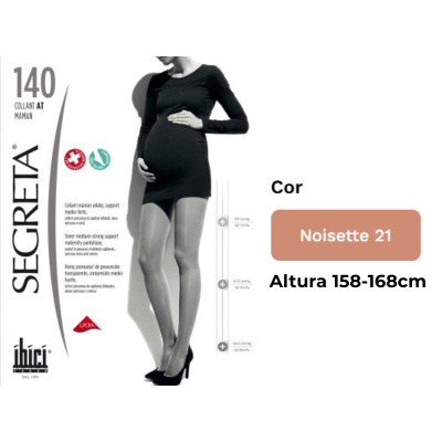 Ibici 140 Maman Collants T2 158-168cm Cor Noisette 21 | Meias de gravidez