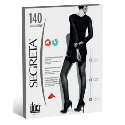 Ibici Stay Up Meia até à raiz da coxa 140 T3 Cor Preta