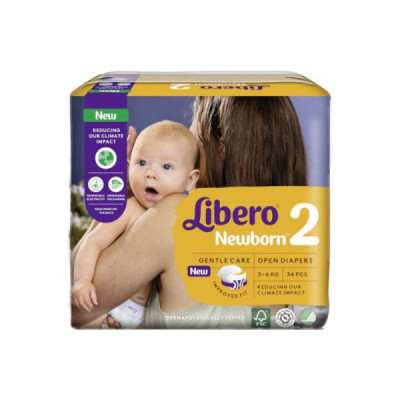Libero Newborn 2 3-6Kg 34Uni. | Farmácia d'Arrábida