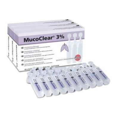 Mucoclear 3% Ampolas 4 mL X 20 | Farmácia d'Arrábida