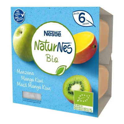 Nestle Naturnes Bio Mac/Manga/Kiwi 4X90G | Farmácia d'Arrábida
