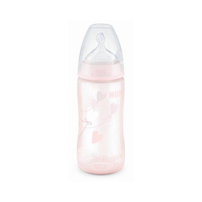 Nuk First Choice Biberão Silicone Rosa 0-6M 300ml
