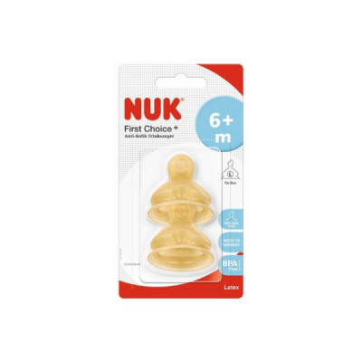 Nuk First Choice+ Tetinas Latex L +6M
