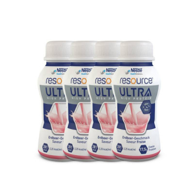 Resource ULTRA Morango 4x125ml | Farmácia d'Arrábida