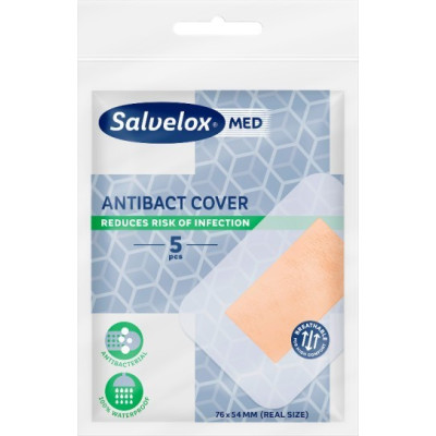 Salvelox Med Antibact Cover 76X54Mm X 5