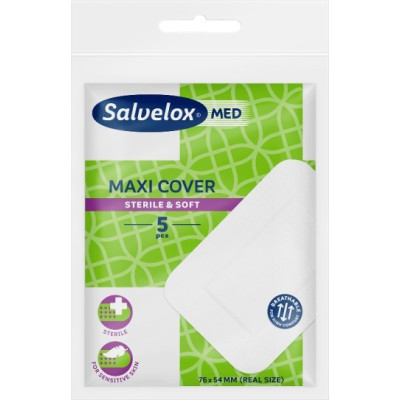 Salvelox Med Maxi Cover Penso 76X54Mm X 5 | Farmácia d'Arrábida