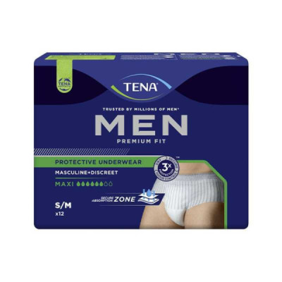 TENA Men Premium Fit Maxi S/M Cuecas x12 | Farmácia d'Arrábida