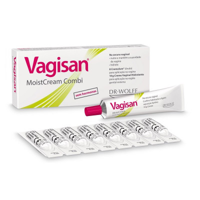 Vagisan Creme Vaginal Hidratante Combi 10G+8 Óvulos | Farmácia d'Arrábida