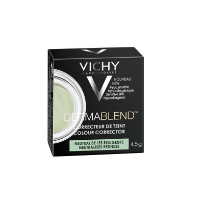 Vichy Maquilhagem Dermablend Corretor Verde (Neutraliza A Vermelhidão) 4,5G | Farmácia d'Arrábida