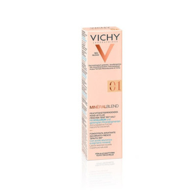 Vichy Maquilhagem Mineralblend Base Fluida (01) Clay 30mL | Farmácia d'Arrábida