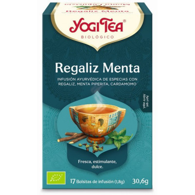Yogi Tea Bio Cha Alcacuz Menta 17 Saq | Farmácia d'Arrábida