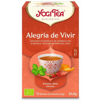 Yogi Tea Bio Cha Alegria De Viver 17 Saq | Farmácia d'Arrábida